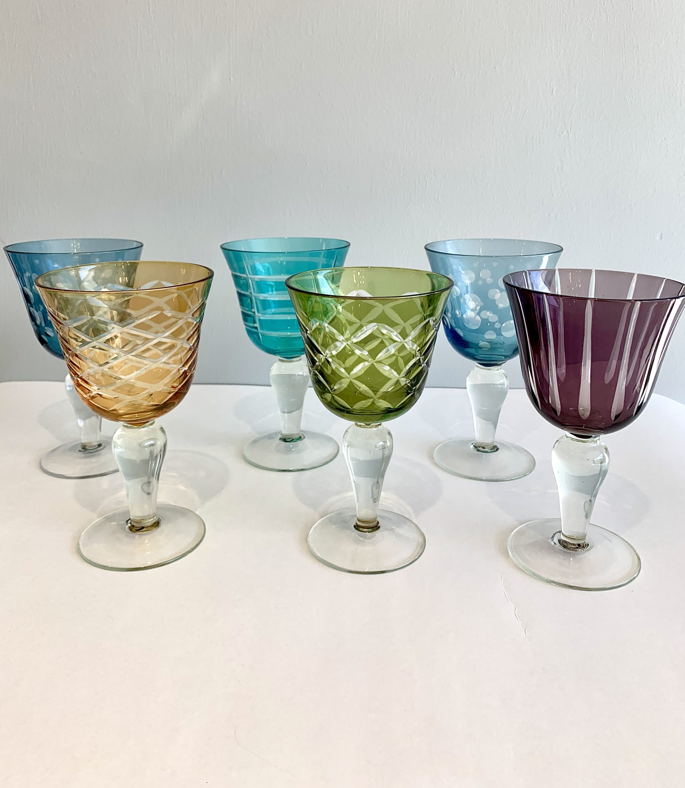Hermosas copas de cristal tallado